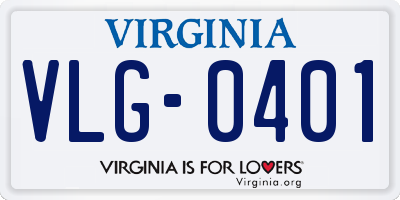 VA license plate VLG0401