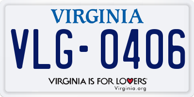 VA license plate VLG0406