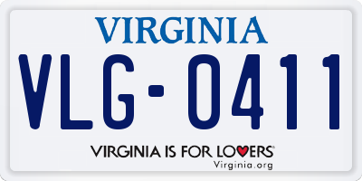 VA license plate VLG0411