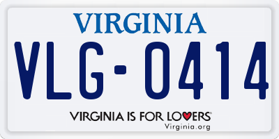 VA license plate VLG0414