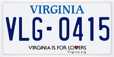 VA license plate VLG0415