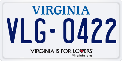 VA license plate VLG0422