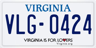 VA license plate VLG0424