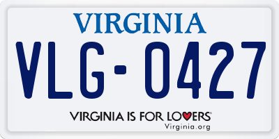 VA license plate VLG0427