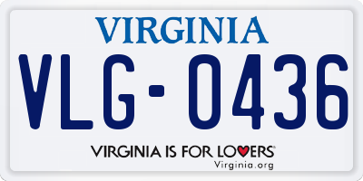 VA license plate VLG0436