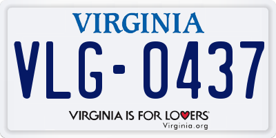 VA license plate VLG0437