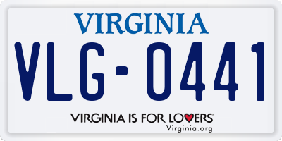 VA license plate VLG0441