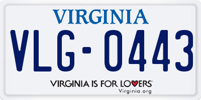 VA license plate VLG0443