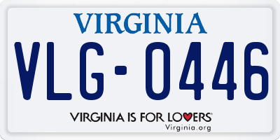 VA license plate VLG0446
