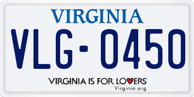 VA license plate VLG0450