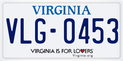 VA license plate VLG0453