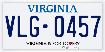 VA license plate VLG0457