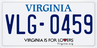 VA license plate VLG0459
