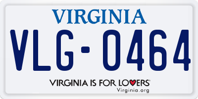 VA license plate VLG0464
