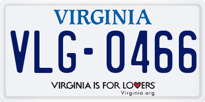 VA license plate VLG0466