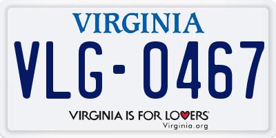 VA license plate VLG0467