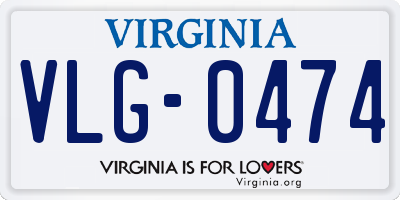 VA license plate VLG0474