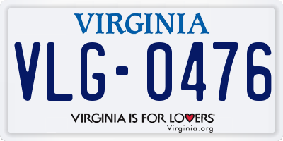 VA license plate VLG0476