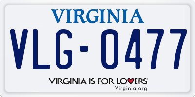 VA license plate VLG0477