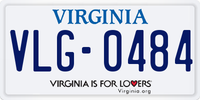 VA license plate VLG0484