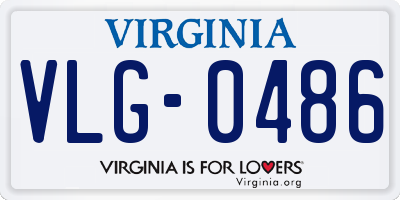 VA license plate VLG0486