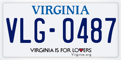 VA license plate VLG0487