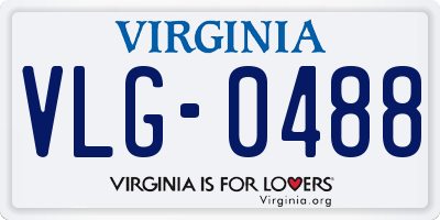 VA license plate VLG0488
