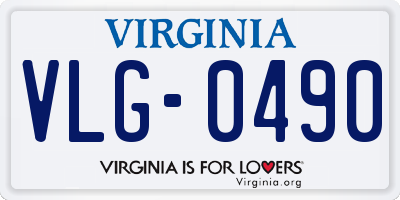 VA license plate VLG0490