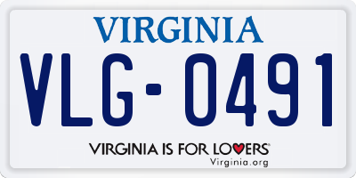 VA license plate VLG0491