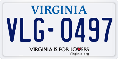 VA license plate VLG0497