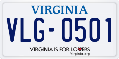 VA license plate VLG0501