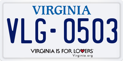 VA license plate VLG0503
