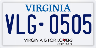 VA license plate VLG0505
