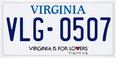 VA license plate VLG0507