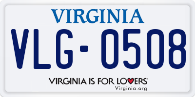 VA license plate VLG0508