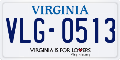 VA license plate VLG0513
