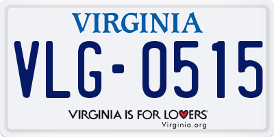 VA license plate VLG0515