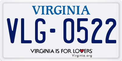 VA license plate VLG0522