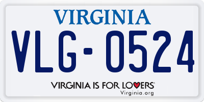 VA license plate VLG0524