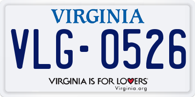VA license plate VLG0526