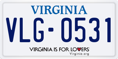 VA license plate VLG0531