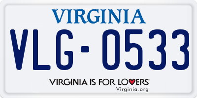 VA license plate VLG0533