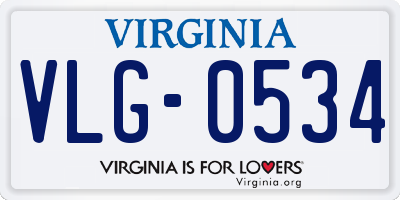 VA license plate VLG0534