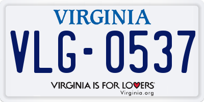 VA license plate VLG0537