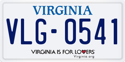 VA license plate VLG0541