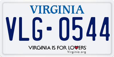 VA license plate VLG0544