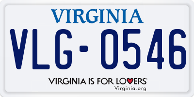 VA license plate VLG0546