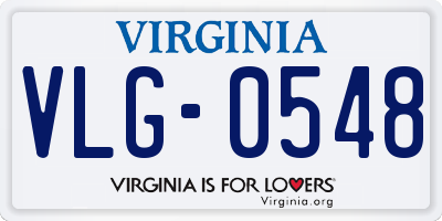 VA license plate VLG0548