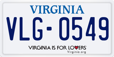 VA license plate VLG0549
