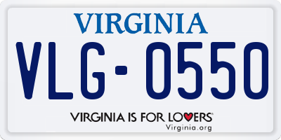 VA license plate VLG0550